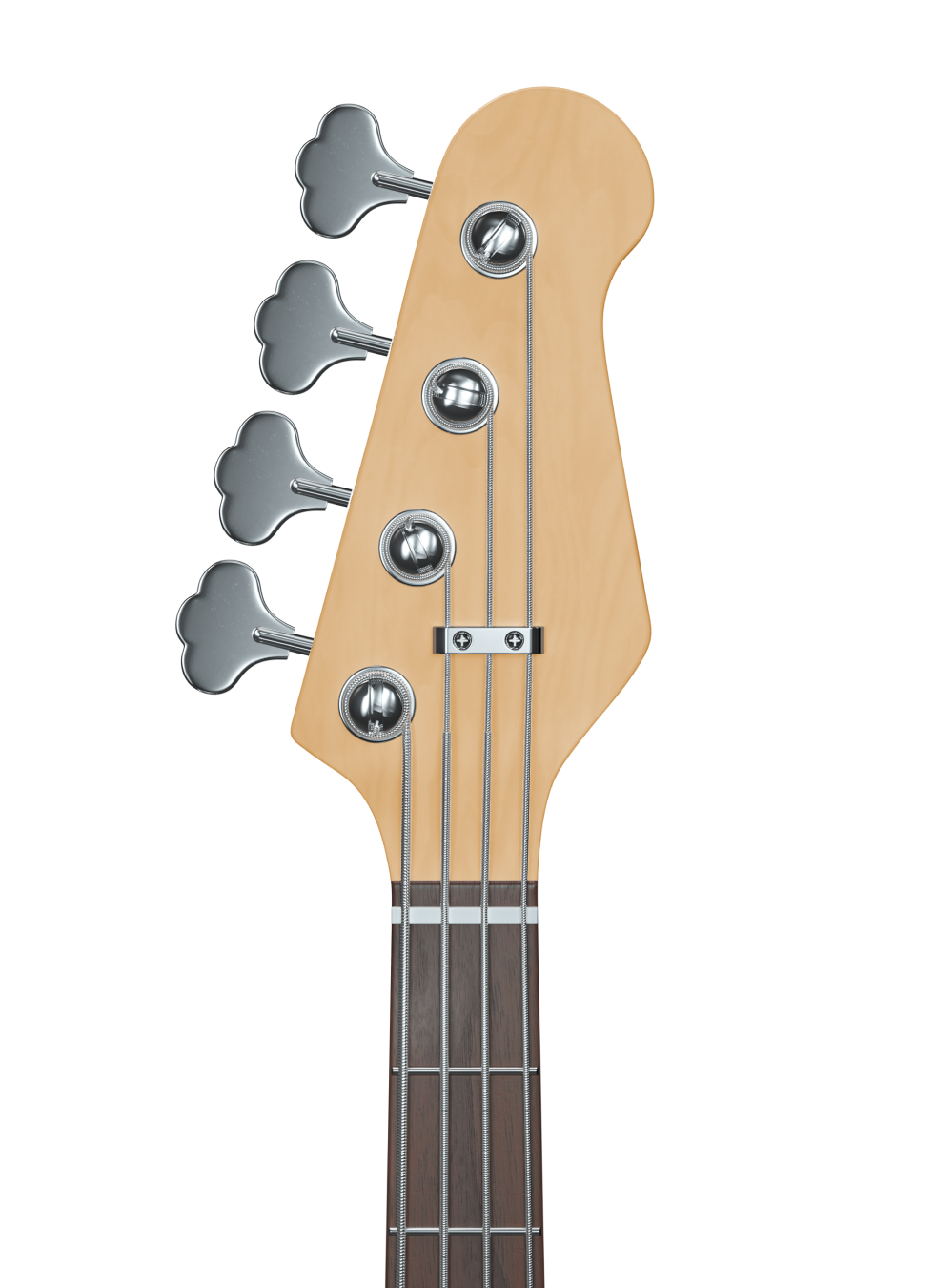 带有调音弦钮的原声吉他琴头